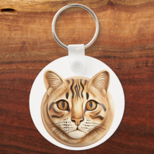 Bengal Cat 3D Inspired Keychain