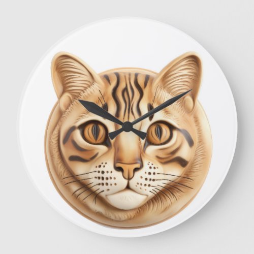 Bengal Cat 3D Inspired Large Clock