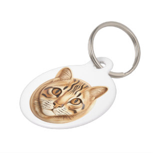 Bengal Cat 3D Inspired Pet ID Tag