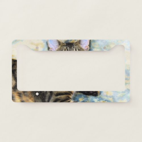 Bengal Cat Art License Plate Frame