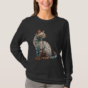 Bengal Cat Breed Colorful Mom Lady T-Shirt
