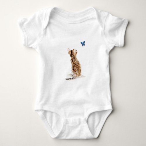 Bengal Cat   Butterfly Baby Bodysuit