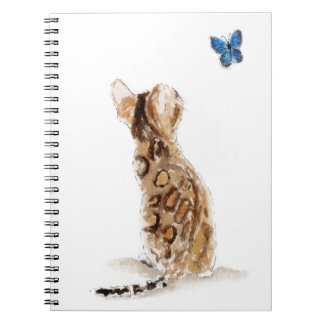 Bengal Cat  & Butterfly Notebook
