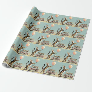 Bengal Cat Colorful Wrapping Paper