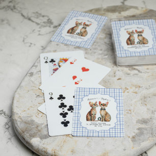 Bengal Cat Couple Wedding Favor Poker Cards