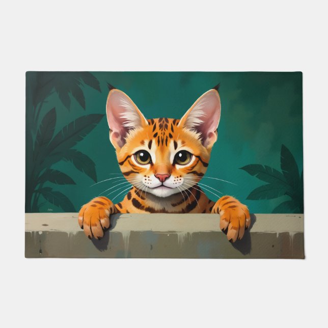 Bengal Cat Doormat Art (Front)
