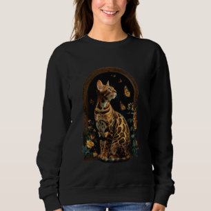Bengal Cat Flower Sweatshirt