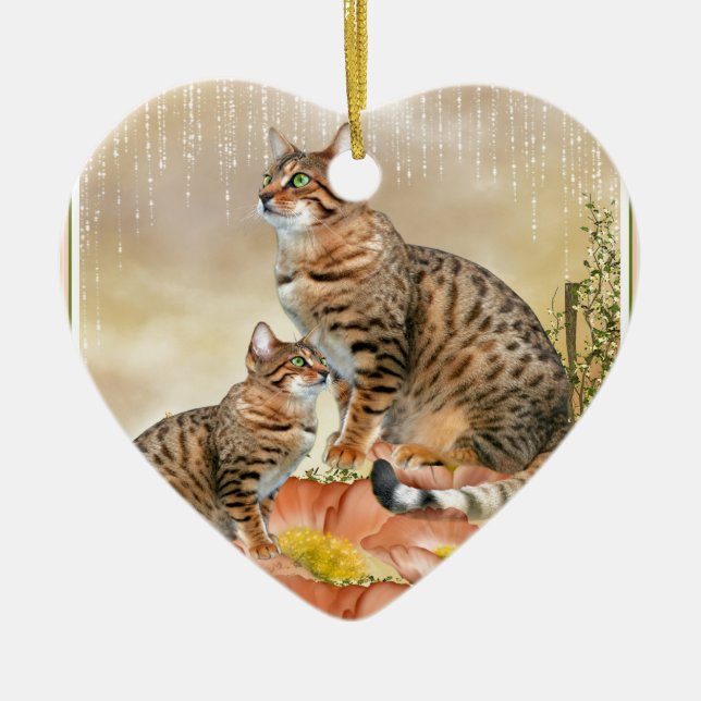 Bengal Cat Gifts Ceramic Ornament (Front)