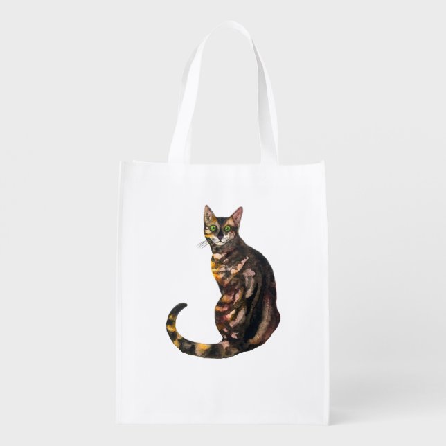 Bengal cat grocery bag (Back)