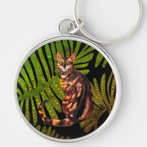 Bengal cat keychain