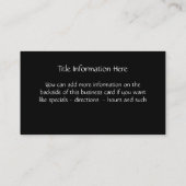 Bengal Cat/Kitty Business Cards (Back)