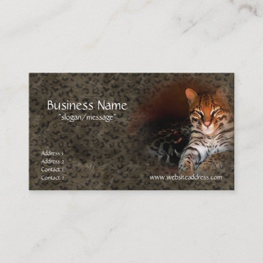 Customizable Bengal Cat/Kitty Business Cards