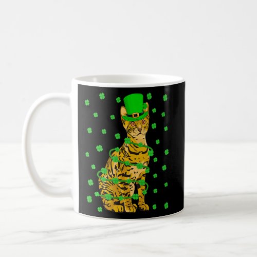 Bengal Cat Leprechaun Hat Bengal Cat St Patrick S  Coffee Mug