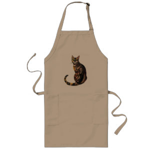 Bengal cat long apron