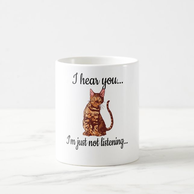 Bengal Cat Lover Cat Owner Rosetted Bengal Girl Coffee Mug (Center)