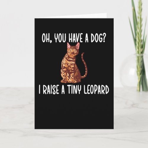 Bengal Cat Lover Gifts Cat Owner Rosetted Bengal Card