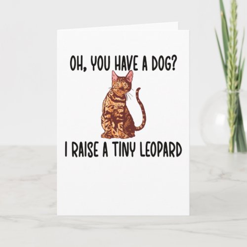 Bengal Cat Lover Gifts Cat Owner Rosetted Bengal Card