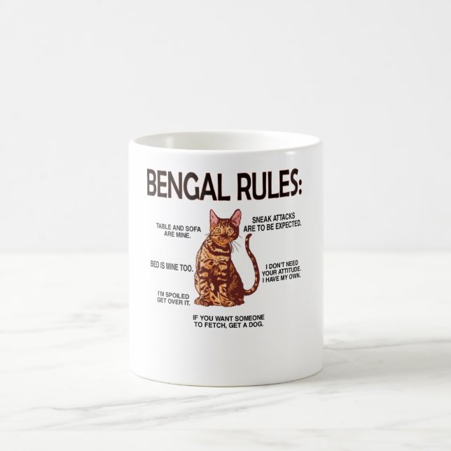 Bengal Cat Lover Gifts Cat Owner Rosetted Bengal Coffee Mug (Center)