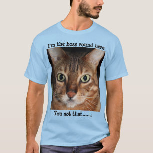 Bengal Cat Mens T-Shirt "I'm the boss......"