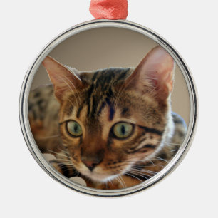 Bengal Cat Metal Ornament