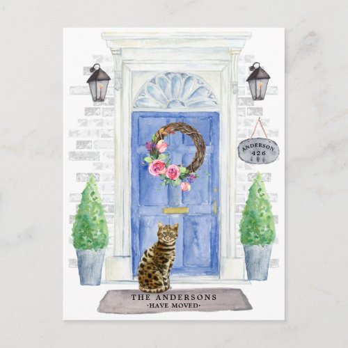 Bengal Cat Moving Announcement Postcard