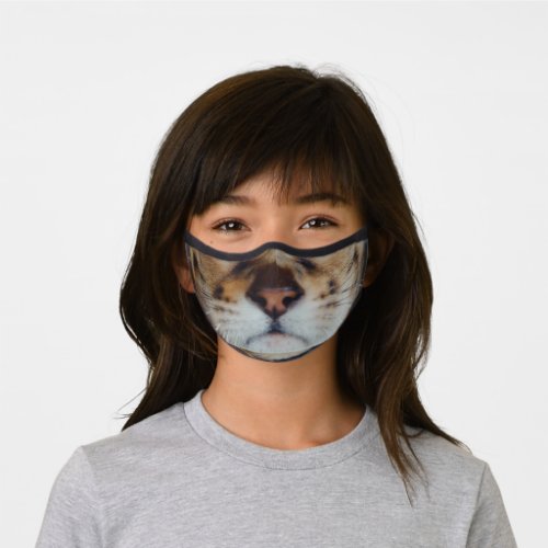 Bengal cat nose and mouth cat photo premium face mask