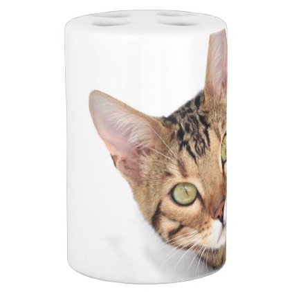 Bengal cat portrait bathroom set