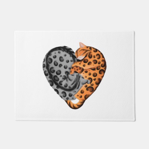 Bengal Cat Shirt Heart Yin Yang T ShirtBengal Cat Doormat