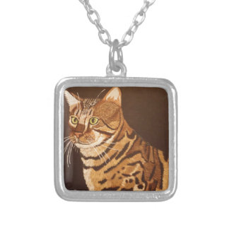 Bengal Cat Silver Plated Necklace
