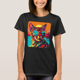 Bengal Cat Summer Beach T-Shirt