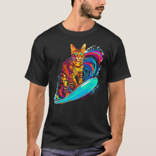Bengal Cat Surfer T-Shirt