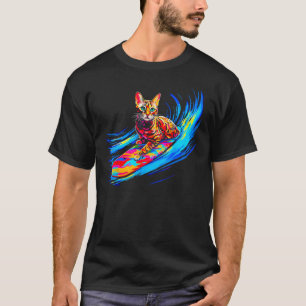 Bengal Cat Surfing T-Shirt