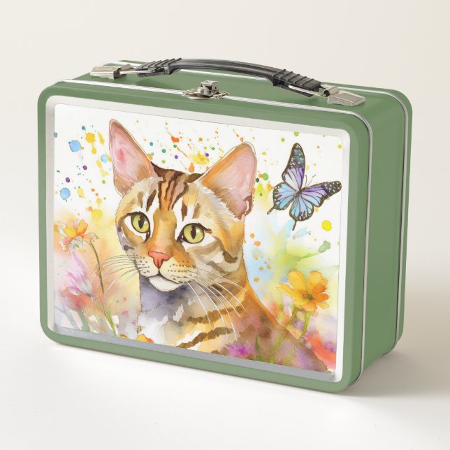 Bengal Cat Themed Lunch Box (Front)