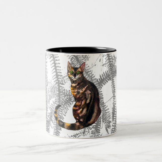 Bengal cat Two-Tone coffee mug (Center)