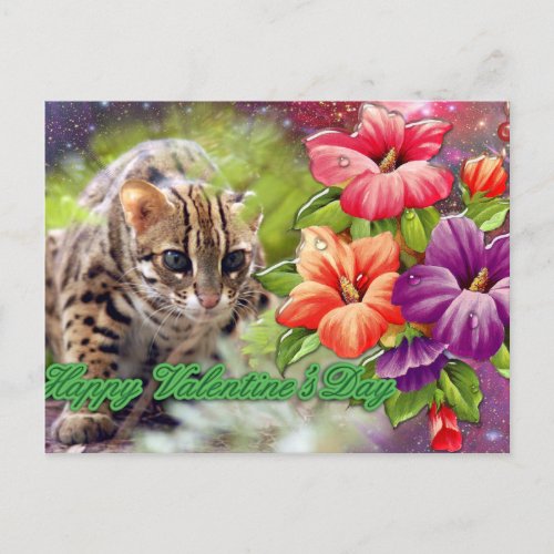 Bengal Cat Valentine Postcard