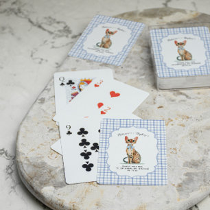 Bengal Cat Wedding Favor Poker Cards