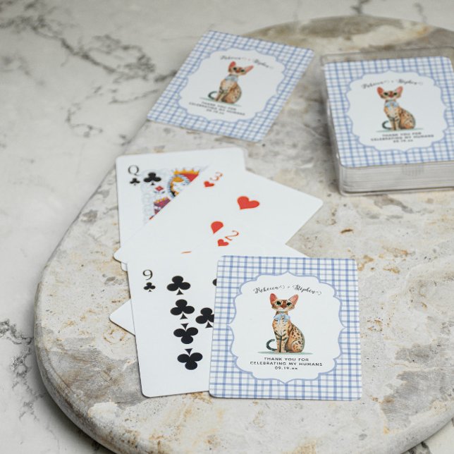 Bengal Cat Wedding Favor Poker Cards (Creator Uploaded)
