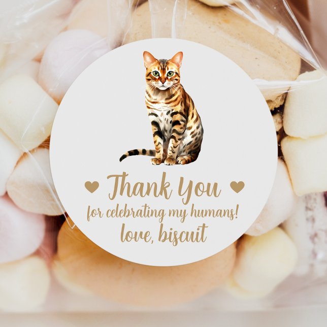 Bengal Cat Wedding Favor Stickers (Creator Uploaded)
