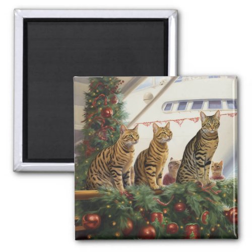 Bengal Cats Christmas Cruise Pawsome Holiday Magnet