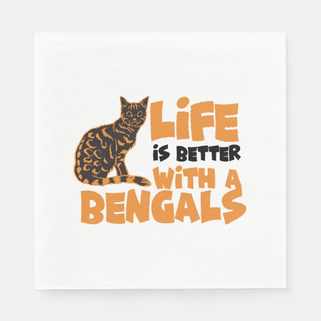 Bengal cats    napkins (Front)