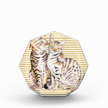 Bengal Cats Ochre Stripes Award by EveyArtStore at Zazzle