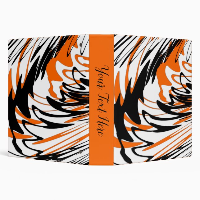 Bengal Colors Squiggly Lines Personal 3 Ring Binder (Background)