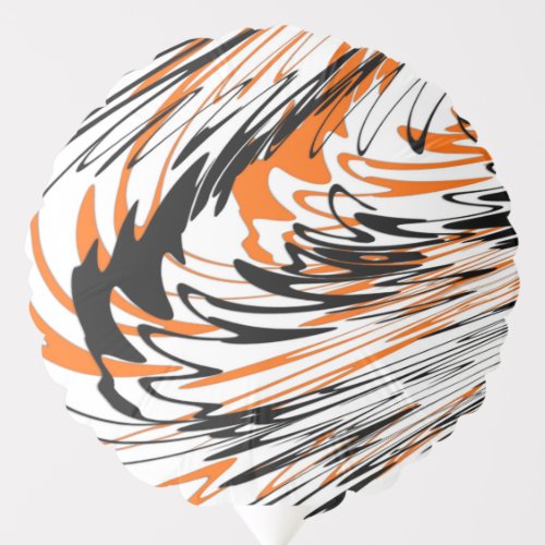 Bengal Colors Squiggly Orange and Black Lines Balloon