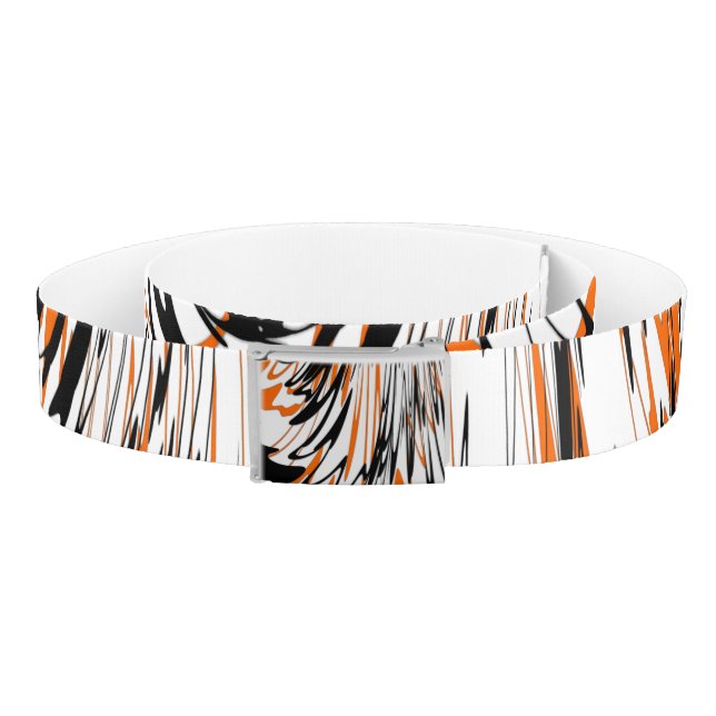 Bengal Colors Squiggly Orange and Black Lines Belt (Coil)