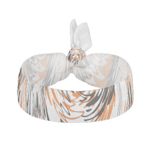 Bengal Colors Squiggly Orange and Black Lines Elastic Hair Tie