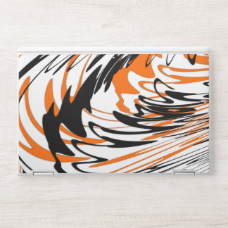 Bengal Colors Squiggly Orange and Black Lines HP Laptop Skin