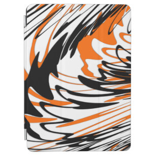 Bengal Colors Squiggly Orange and Black Lines iPad Air Cover