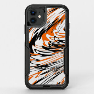 Bengal Colors Squiggly Orange and Black Lines OtterBox Commuter iPhone 11 Case