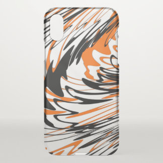 Bengal Colors Squiggly Orange and Black Lines iPhone X Case