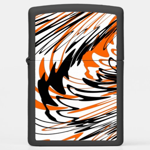 Bengal Colors Squiggly Orange and Black Lines Zippo Lighter